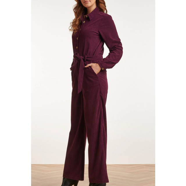 Smashed Lemon 23726-380 corduroy jumpsuit in paars van 100% polyester 23726-380-3XL large