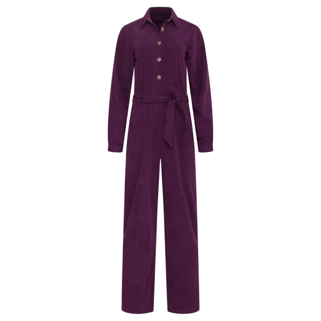 Smashed Lemon 23726-380 corduroy jumpsuit in paars van 100% polyester 23726-380-3XL large