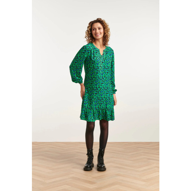 Smashed Lemon 23560 winter jurk losvallend jurk met levendige groen en 23560-530-999 large