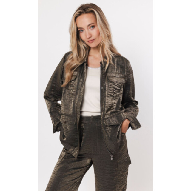 Poools Shiny jacket 433177- 433177-dark olive large