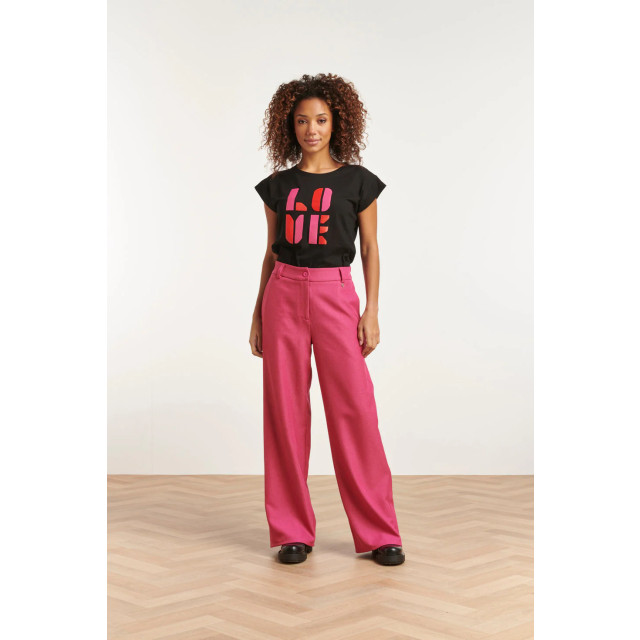 Smashed Lemon 23574 stijlvolle wijde broek in fel fuchsia 23574-420-M large