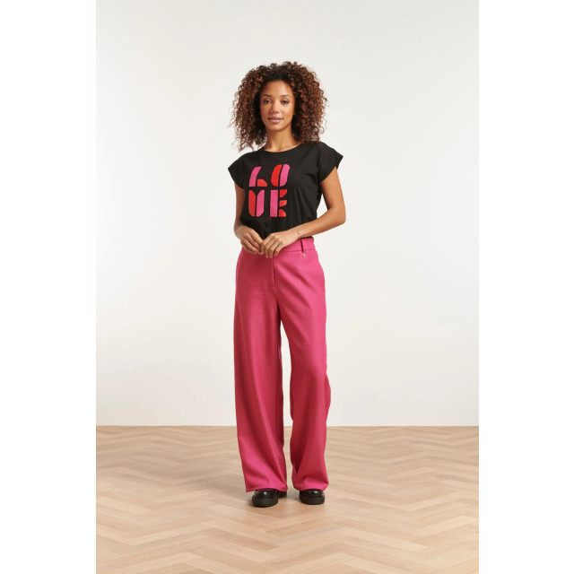 Smashed Lemon 23574 stijlvolle wijde broek in fel fuchsia 23574-420-M large