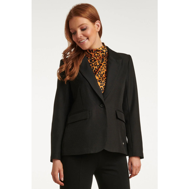 Smashed Lemon 23723-999 damesblazer in zwart van 100% polyester 23723-999-XL large