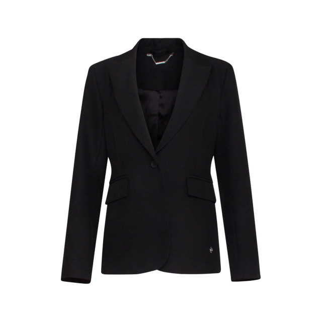 Smashed Lemon 23723-999 damesblazer in zwart van 100% polyester 23723-999-XL large