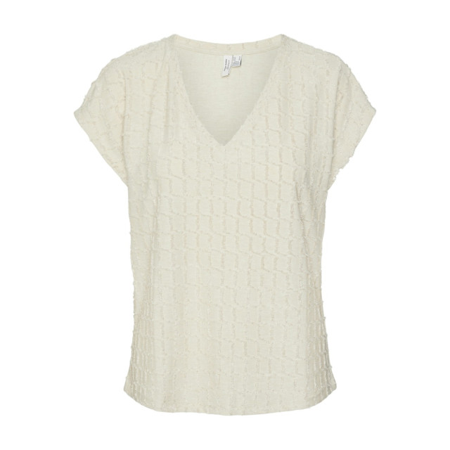 Vero Moda Vmopanila ss v-neck t-shirt beige 4382.05.0138 large