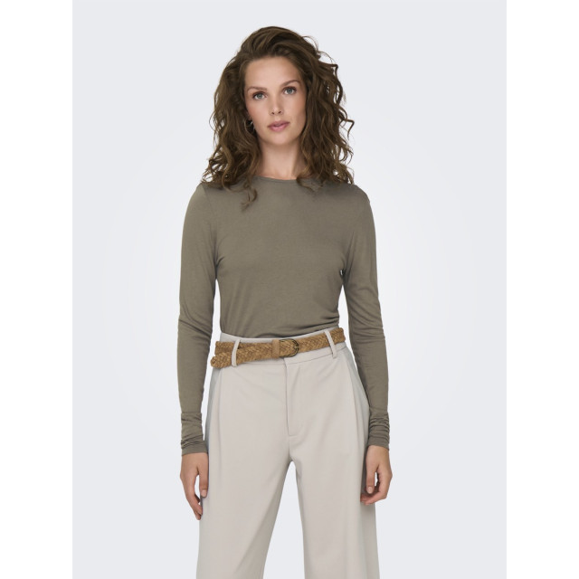 Jacqueline de Yong Jdysuma wool ls o neck top jrs noo taupe 4329.77.0006 large