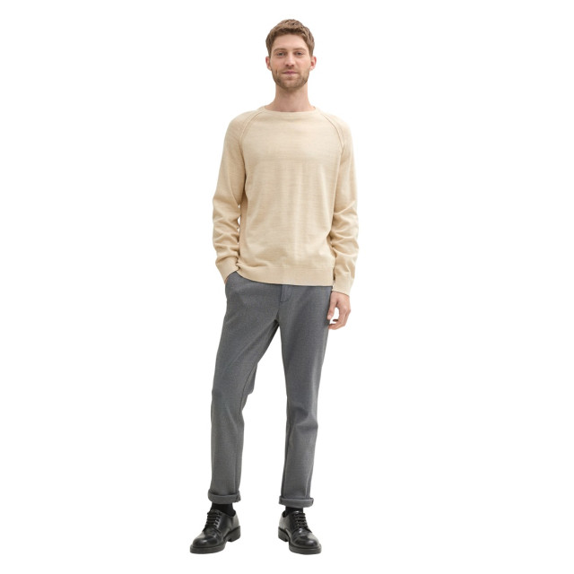 Tom Tailor Two tone crewneck knit ecru 5219.03.0037 large