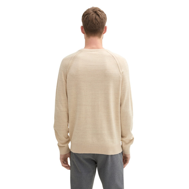 Tom Tailor Two tone crewneck knit ecru 5219.03.0037 large