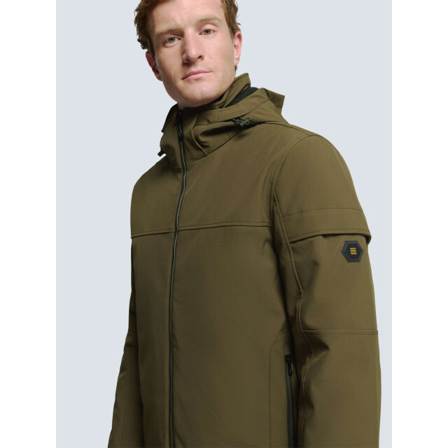 No Excess Jacket short fit hooded softshell s taupe 25630808-044 large