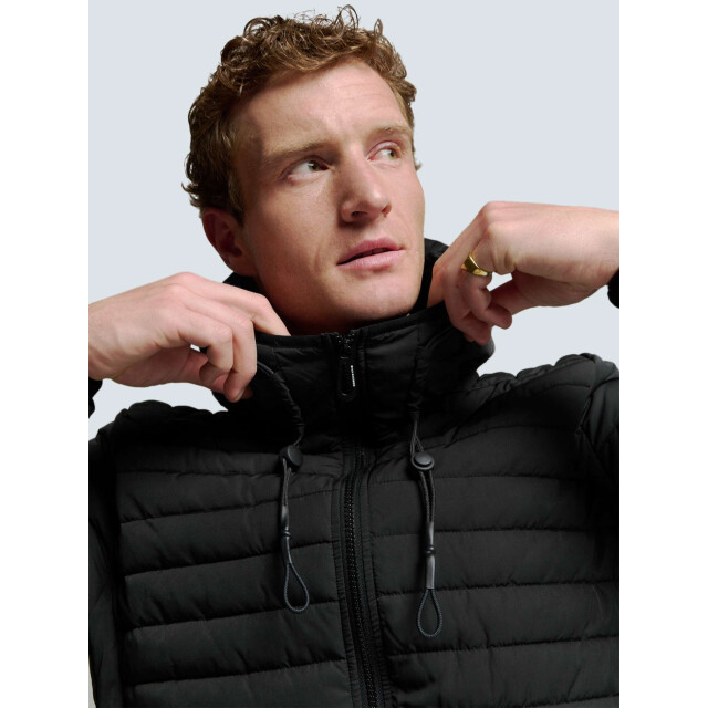 No Excess Jacket hooded short fit padded black 25630805-020 large