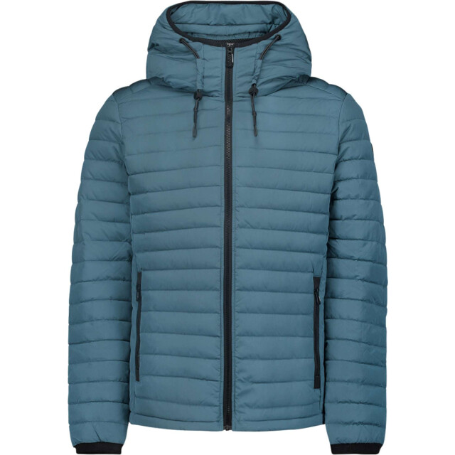 No Excess Jacket hooded short fit padded shadow blue 25630805-132 large