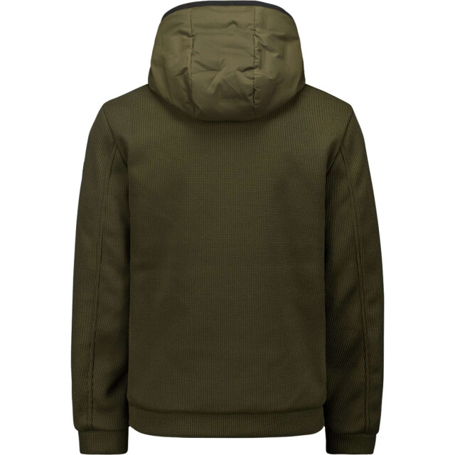 No Excess Jacket short fit sealed hooded knit taupe 25630809-044 large