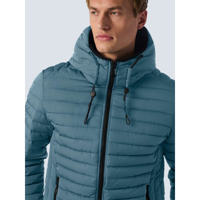 No Excess Jacket hooded short fit padded shadow blue 25630805-132 large