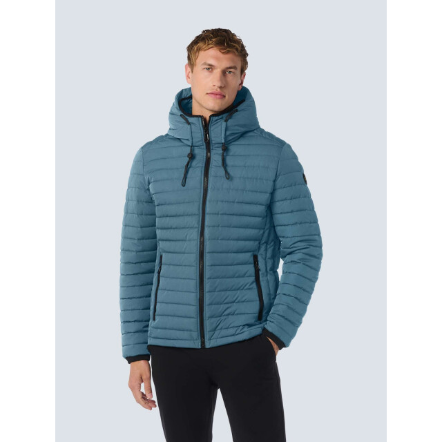 No Excess Jacket hooded short fit padded shadow blue 25630805-132 large