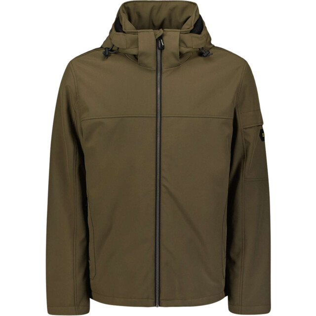 No Excess Jacket short fit hooded softshell s taupe 25630808-044 large
