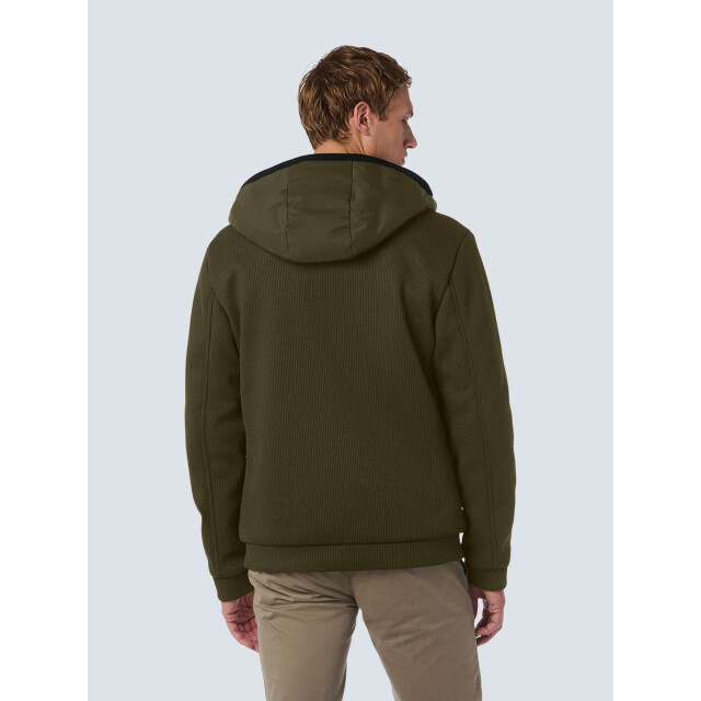 No Excess Jacket short fit sealed hooded knit taupe 25630809-044 large