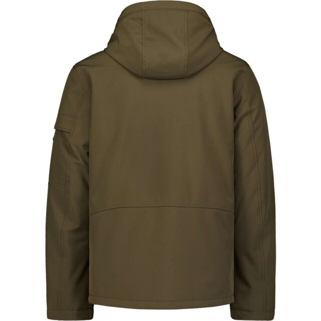 No Excess Jacket short fit hooded softshell s taupe 25630808-044 large