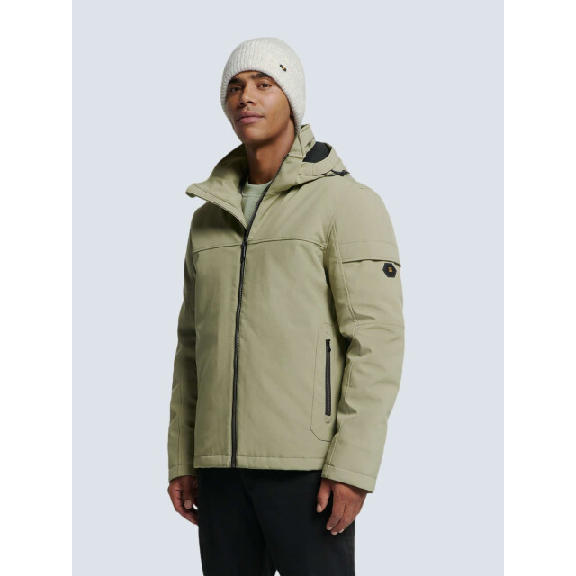 No Excess Jacket short fit hooded softshell s smoke 25630808-049 large