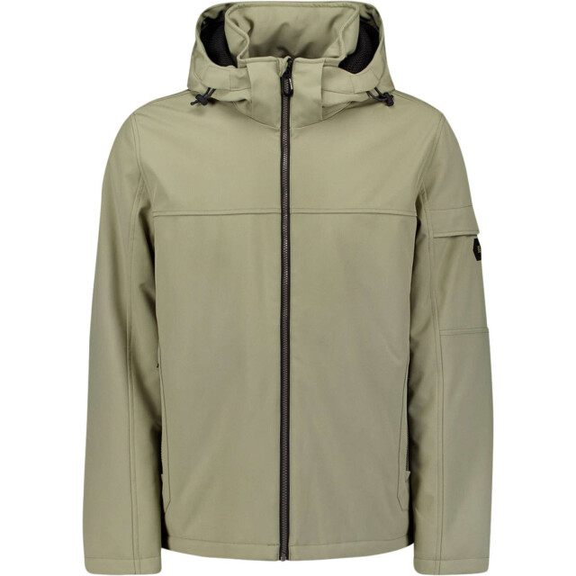 No Excess Jacket short fit hooded softshell s smoke 25630808-049 large