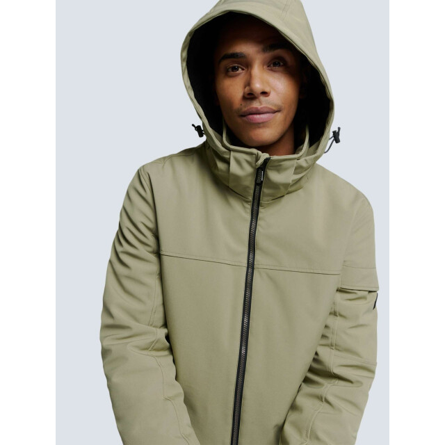 No Excess Jacket short fit hooded softshell s smoke 25630808-049 large