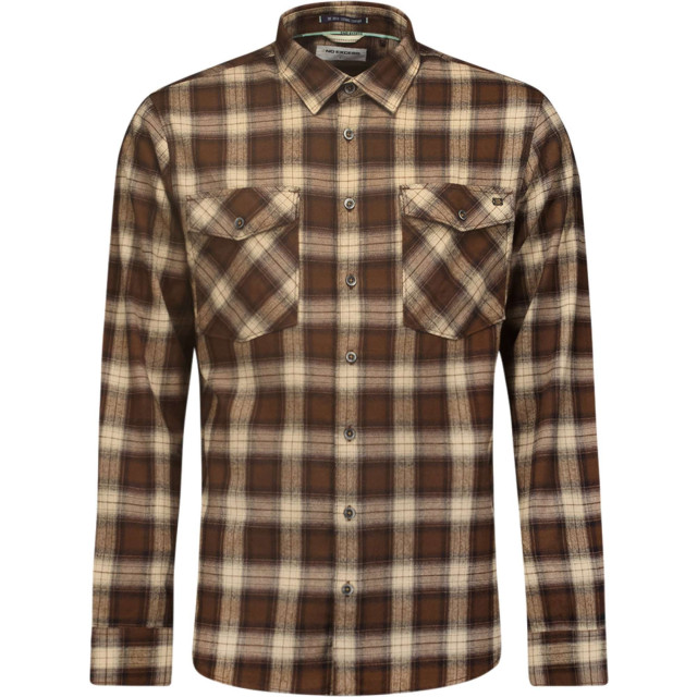 No Excess Shirt check brown 25430825-040 large