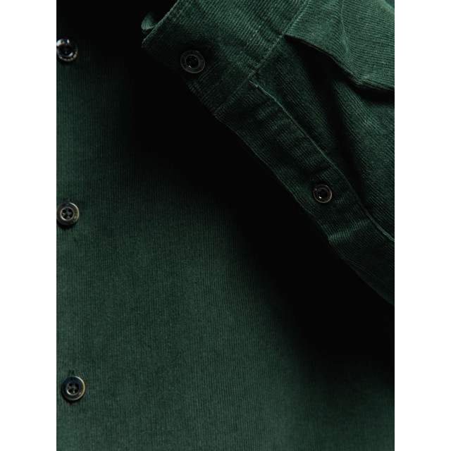 No Excess Shirt corduroy solid dark green 25410701-052 large