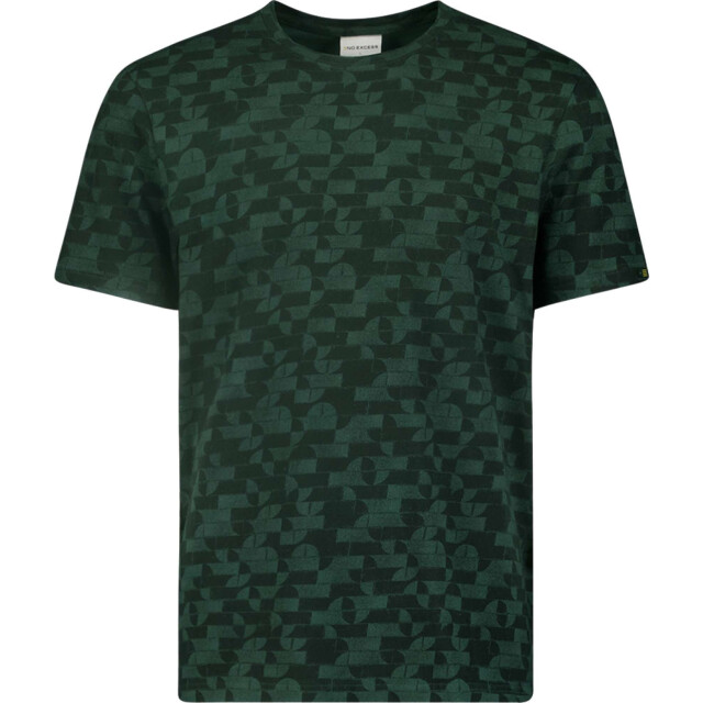 No Excess T-shirt crewneck allover printed ga dark green 25340709-052 large