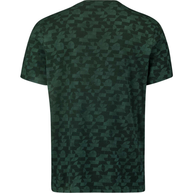 No Excess T-shirt crewneck allover printed ga dark green 25340709-052 large