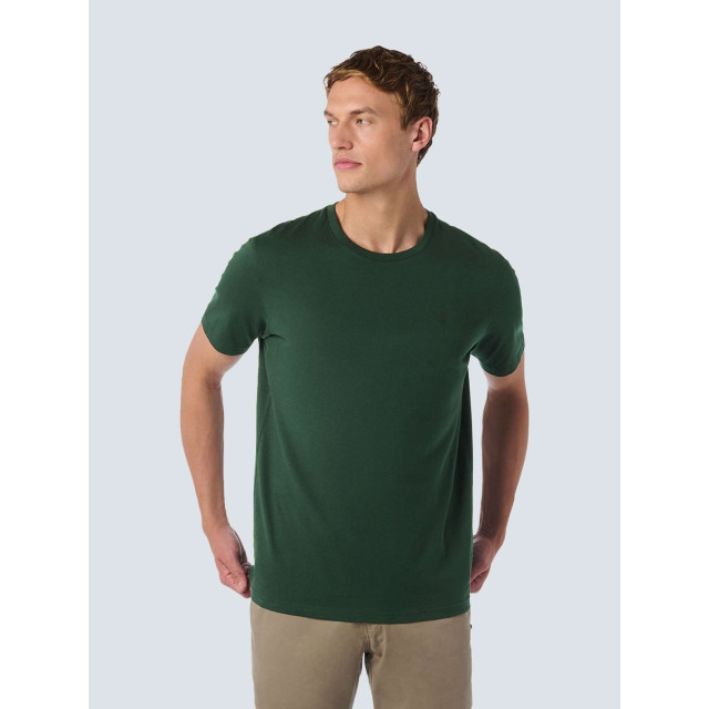 No Excess T-shirt crewneck solid basic dark green 25340701-052 large