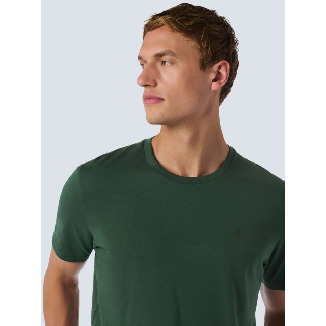 No Excess T-shirt crewneck solid basic dark green 25340701-052 large