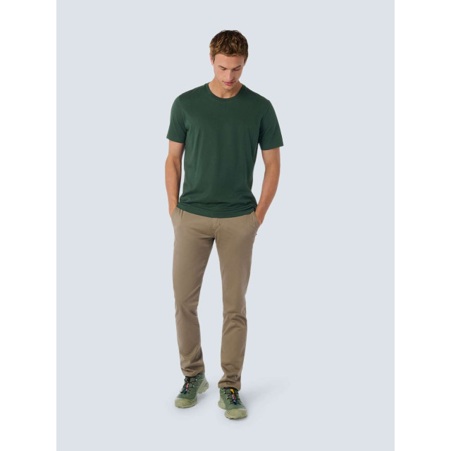 No Excess T-shirt crewneck solid basic dark green 25340701-052 large