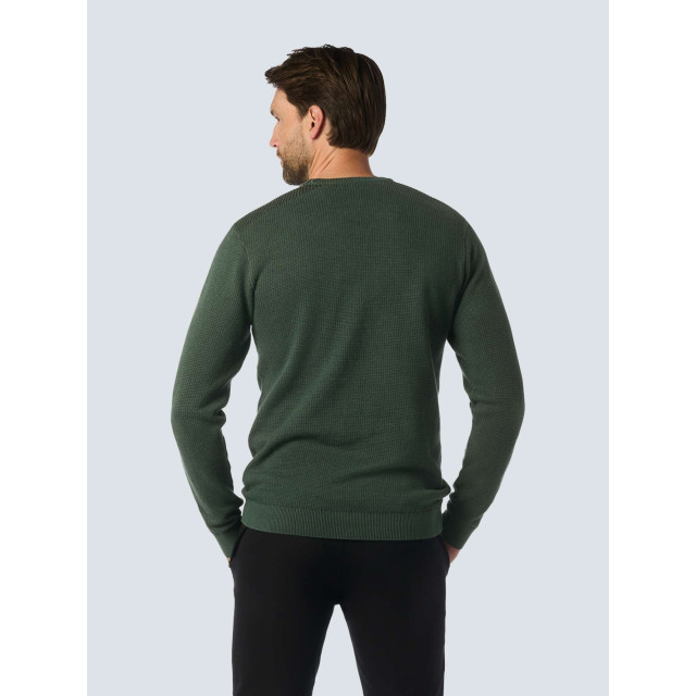 No Excess Pullover crewneck 2 coloured jacqua dark green 25230821SN-052 large