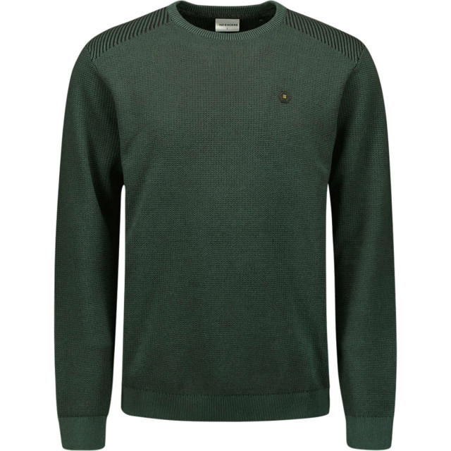 No Excess Pullover crewneck 2 coloured jacqua dark green 25230821SN-052 large