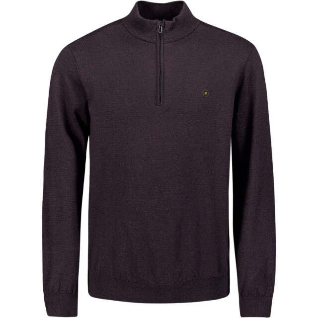 No Excess Pullover half zip 2 coloured melang aubergine 25210885SN-083 large