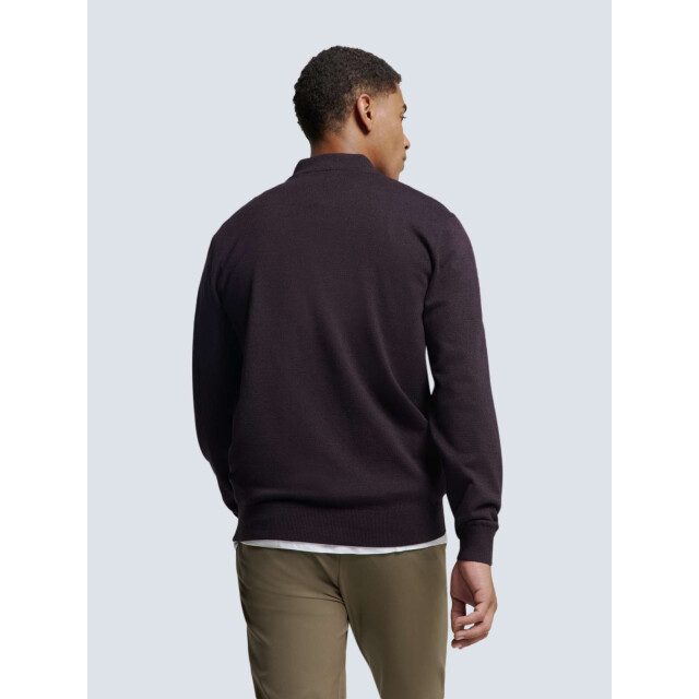 No Excess Pullover half zip 2 coloured melang aubergine 25210885SN-083 large
