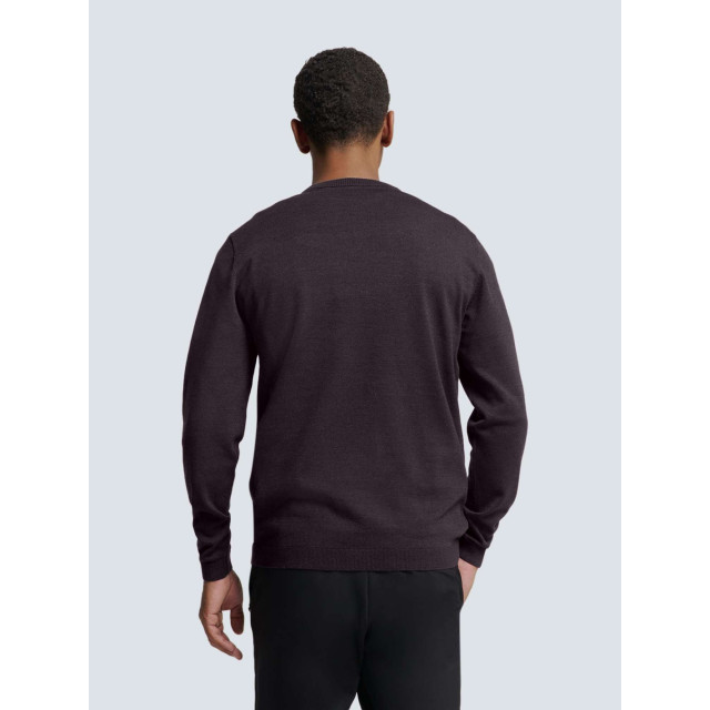 No Excess Pullover crewneck 2 coloured melang aubergine 25210880SN-083 large