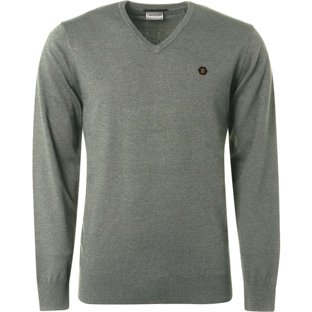 No Excess Pullover v-neck 2 coloured melange smoke 25210881-049 large