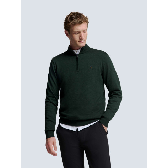 No Excess Pullover half zip 2 coloured melang dark green 25210885SN-052 large