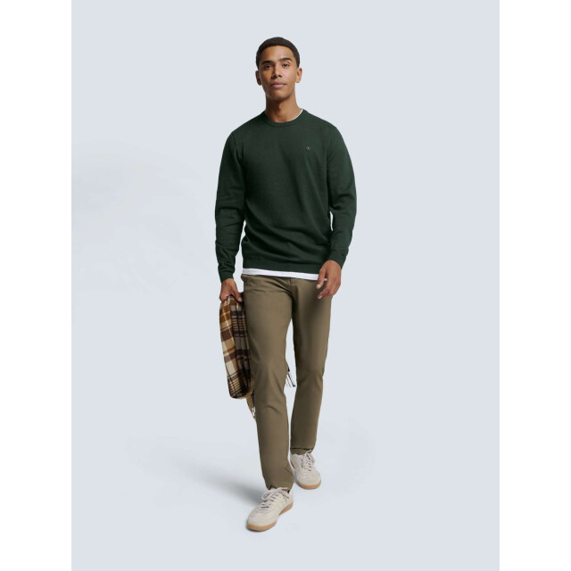 No Excess Pullover crewneck 2 coloured melang dark green 25210880SN-052 large