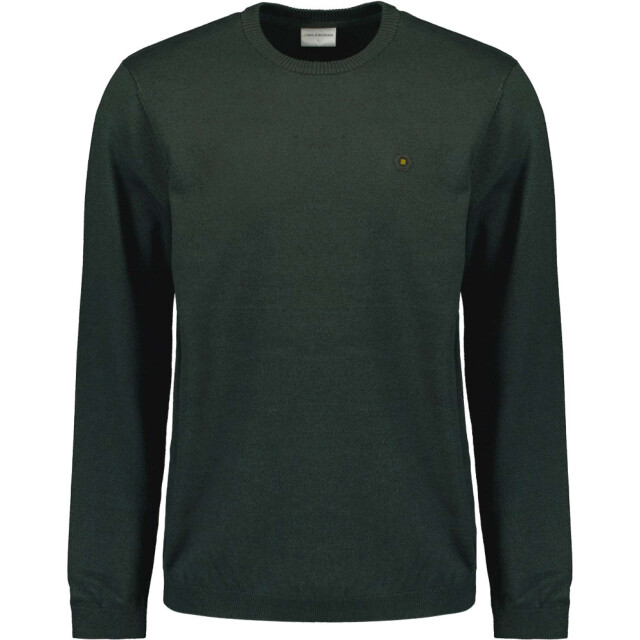 No Excess Pullover crewneck 2 coloured melang dark green 25210880SN-052 large