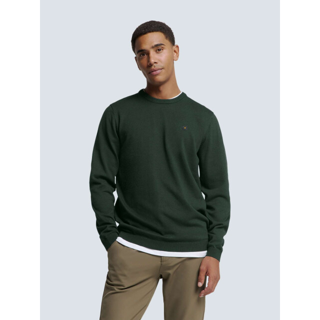 No Excess Pullover crewneck 2 coloured melang dark green 25210880SN-052 large