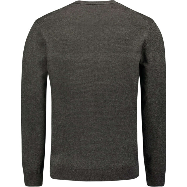 No Excess Pullover crewneck 2 coloured stripe grey melange 25210811-102 large