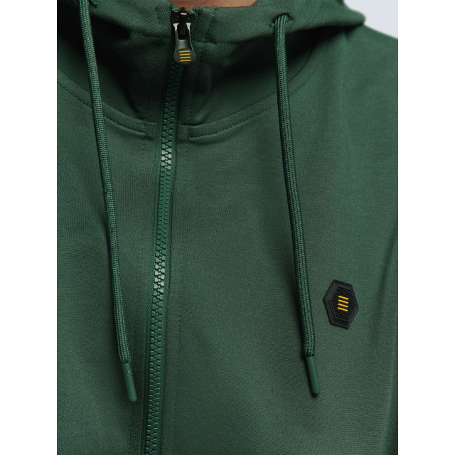 No Excess Sweater full zipper hooded dark green 25100803-052 large