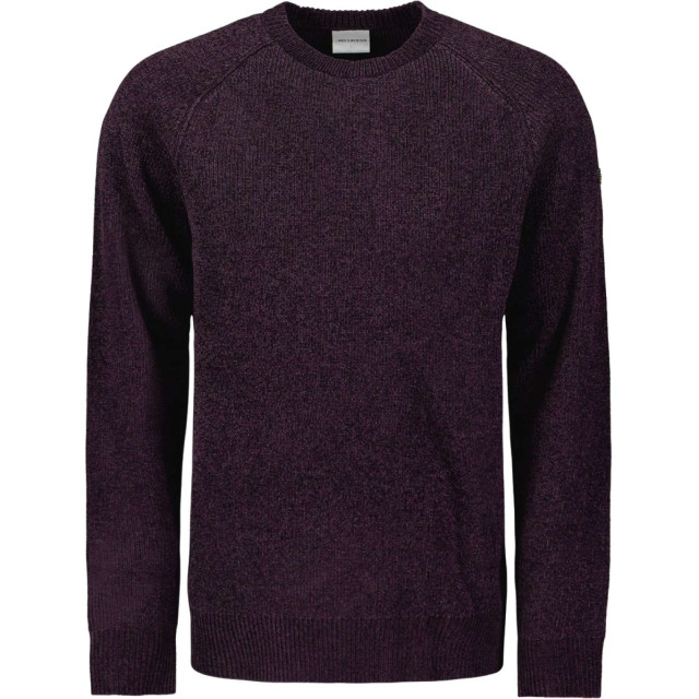 No Excess Pullover crewneck 2 coloured chenil aubergine 25210917-083 large