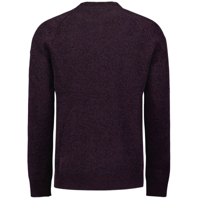 No Excess Pullover crewneck 2 coloured chenil aubergine 25210917-083 large