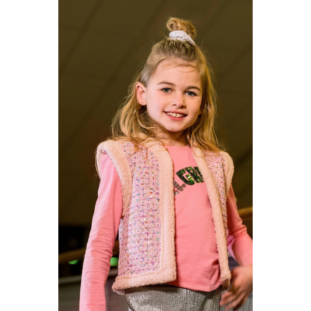 B.Nosy Meisjes gilet boucle gitte geranium Y409-5022-287 large