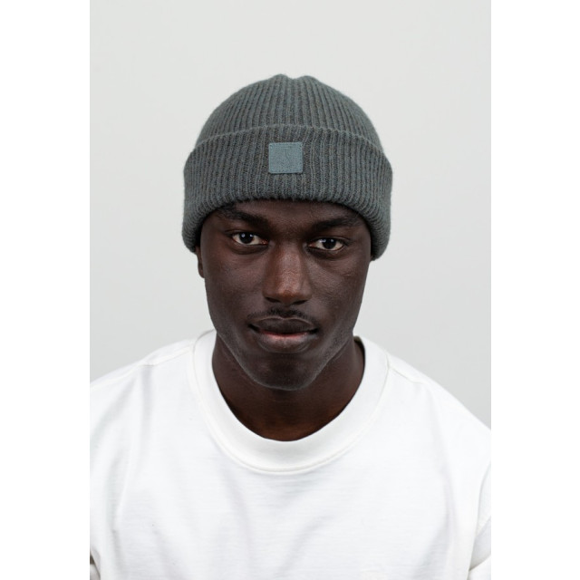 Butcher of Blue Army wool hook beanie m2429000 994 grey black 994 Grey Black/Army Wool Hook Beanie large