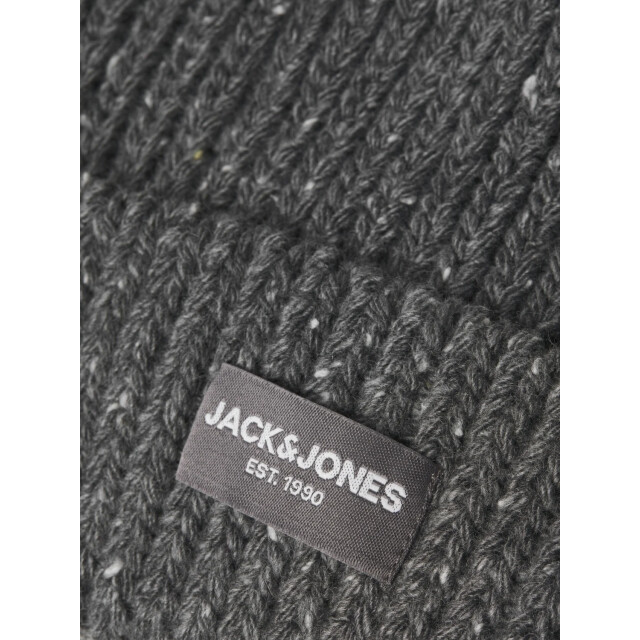 Jack & Jones Heren muts jaccliff beanie grey melange 12190549 large