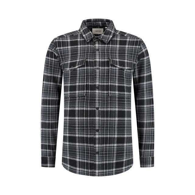 Pure Path Heavy twill checked shirt 24030201 large