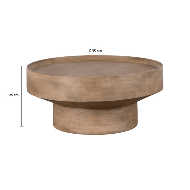 Lewis & Loft Salontafel luus fsc®-gecertificeerd mangohout rond ⌀80 cm mat 2959223 large
